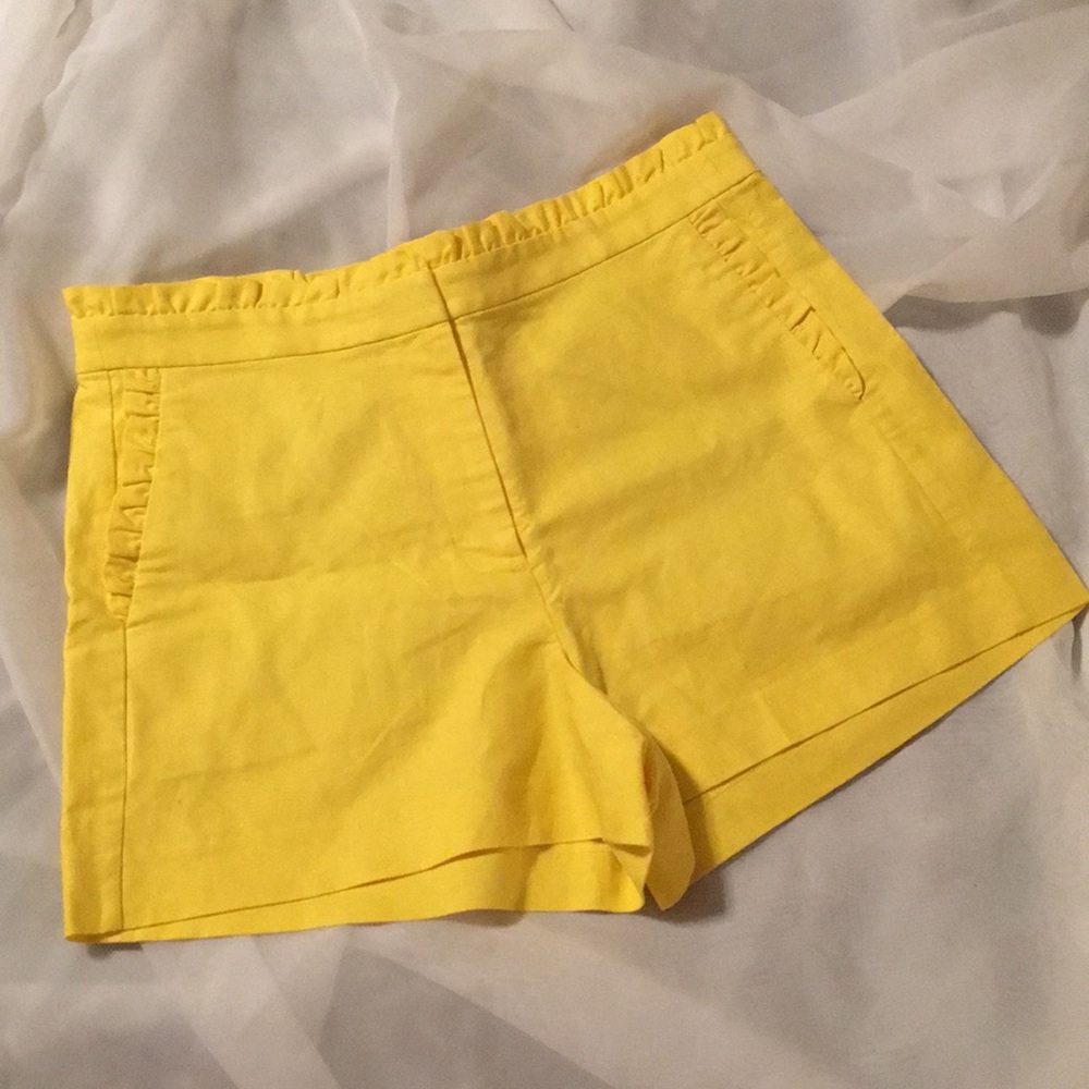 J. Crew Yellow High Waist Shorts Sz: 8